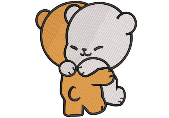 Adorable Bear Couple Embroidery Digitize Review