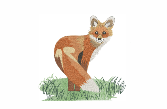 Charming Fox Embroidery for Handmade Gifts