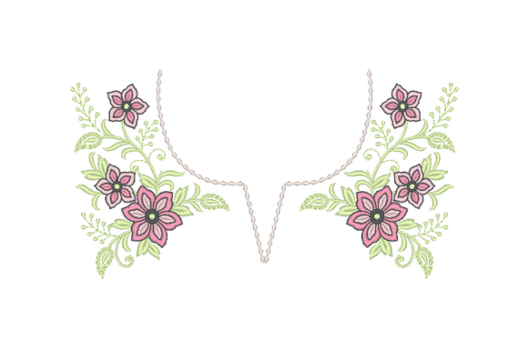 Review: Charming Floral Collar Embroidery Design