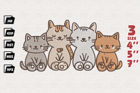 Review: Cute Animals, Cat Family Embroidery for Boutiques