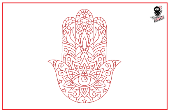 Review: Hamsa Hand Redwork for Craft Fairs