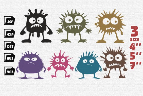 Review: Set of 7 Funny Monsters Embroidery for Gifts