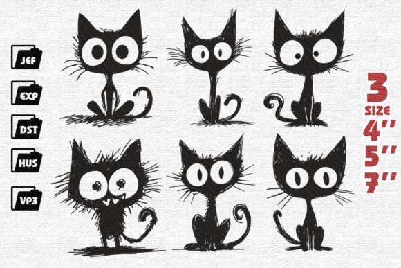 Review: Set of 9 Funny Cat Embroidery for Boutique Sweatshirts
