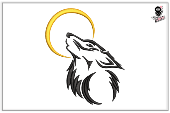 Reviewing Roaring Wolf with Moon Embroidery for Etsy Shops