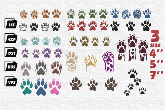 Reviewing Set of 15 Cat Paws Embroidery for Business