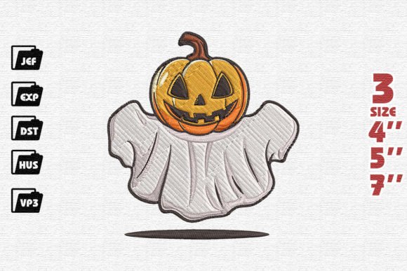 Reviewing the Ghost Boo with Pumpkin Face Embroidery